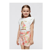 Mayoral Girls Pink Patterned Shorts